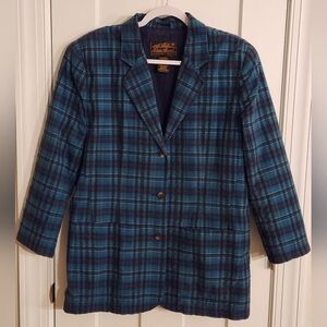 Eddie Bauer Plaid Blazer Sz M